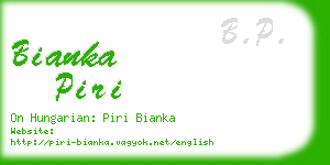 bianka piri business card